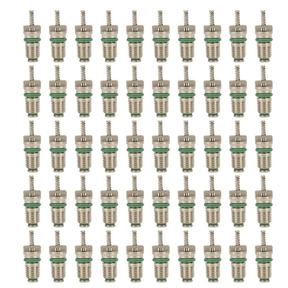 BOROCO 50PCS R134A Car Air Conditioner Spool, Steel Pressure Resistant HVAC AC Valve Core Kit for Vehicle