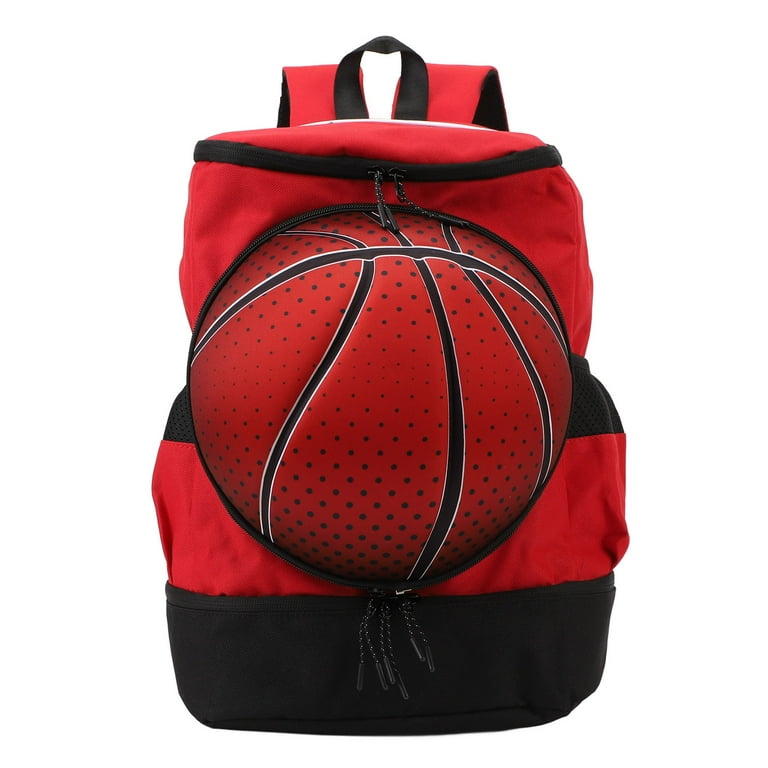 BOROCO Basketball Backpack Sports Soccer Basketball Bag with Ball Shoe Compartment for Soccer Basketball Football Gym Outdoor Equipment Red Walmart