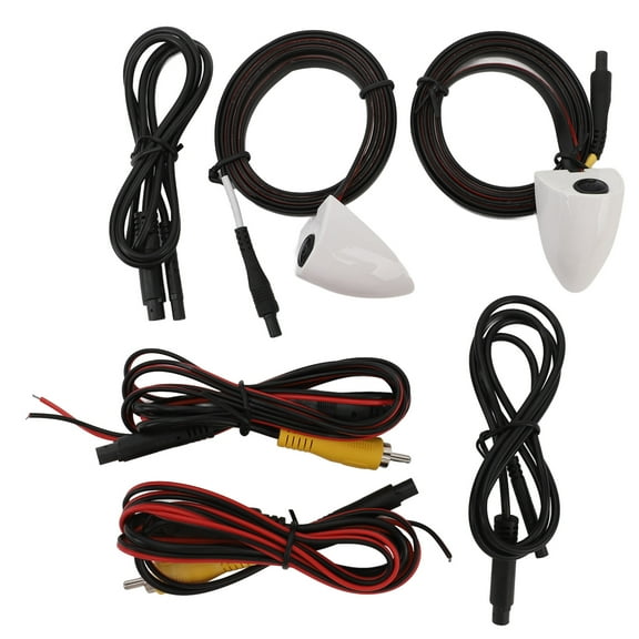 BOROCO Car Blind Spot Camera Night Vision Assist Waterproof Tape Mounting Left Right Side View Camera for Car Surveillance System(white)