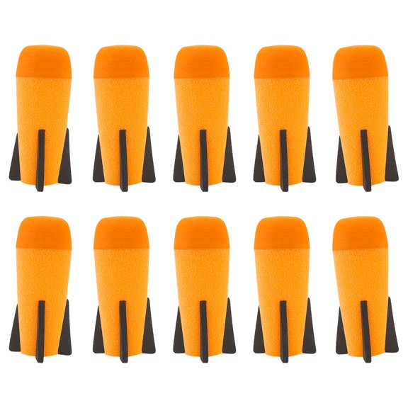 BOROLA 10 Pcs Missile Filled Foam Rocket Launcher, Compatible For Nerf N-Strike Elite series(Orange)
