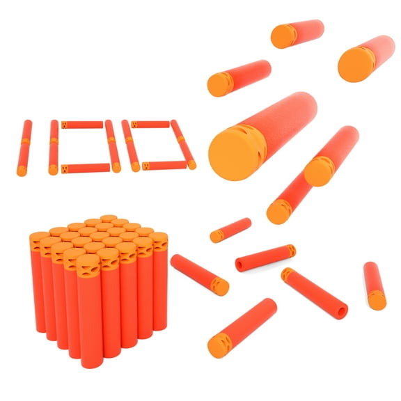 BOROLA 100Pcs Hollow Out Soft Foam Refill Waffle Darts Compatible for Nerf Elite Series Blasters(Red)