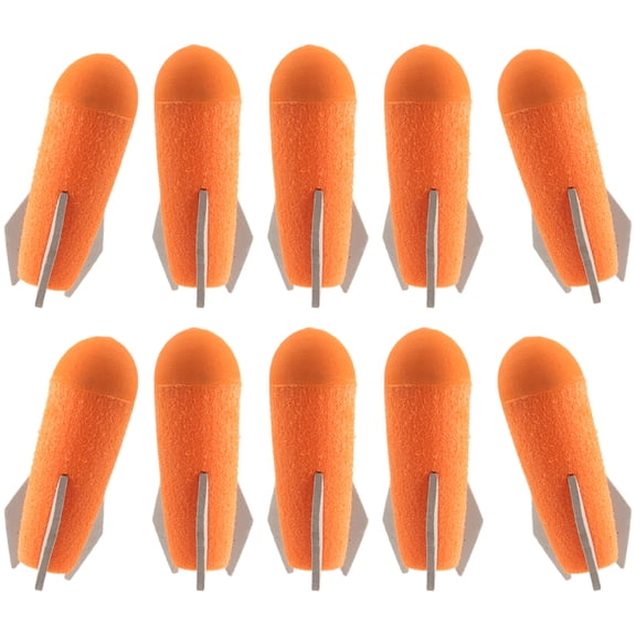 BOROLA 10PCS New Update Missile Filled Foam Toy Rocket Launcher, Foam Rocket Darts Compatible for Nerf N-Strike Elite Series(Orange)