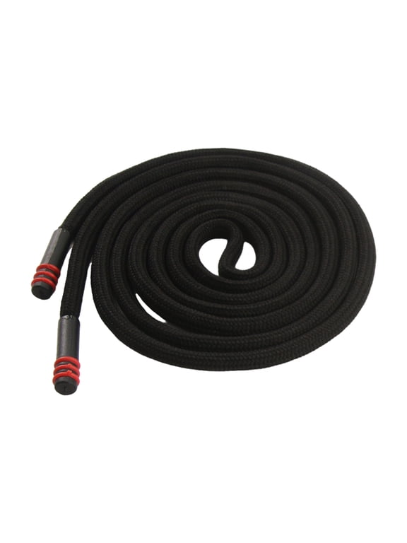 1Pcs 51 Inch Fashionable Durable Cotton Drawstring, Premium Hoodie, Sports Pants, Shorts Universal Drawstring Replacement (Black Rope, Red Stripe)