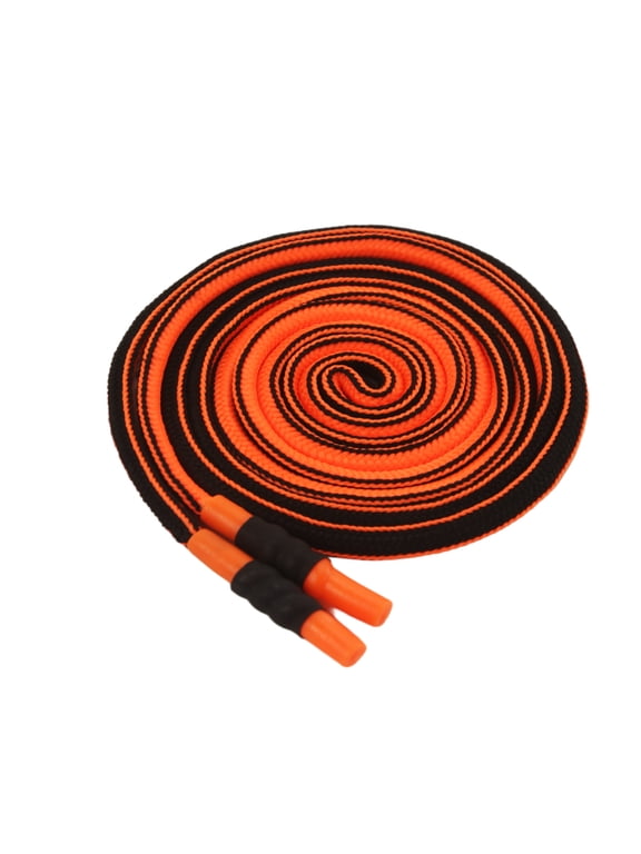 1Pcs 51 Inch Fashionable Durable Cotton Drawstring, Premium Hoodie, Sports Pants, Shorts Universal Drawstring Replacement (Orange Black Rope, Round Head)