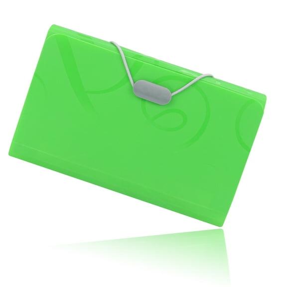 BOROLA Expandable Portable Folder, Pockets Accordian File Organizer, Compatible for Storage Invoice/Receipt/Cards/Coupon/Tickets7x4.5 Inches Green