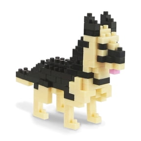 BOROLA Pet Dog Building Blocks Set Educational Toy Realistic Fun Animal Assembly Kit Ideal Birthday Gift Toys Games(German Shepherd Blocks)