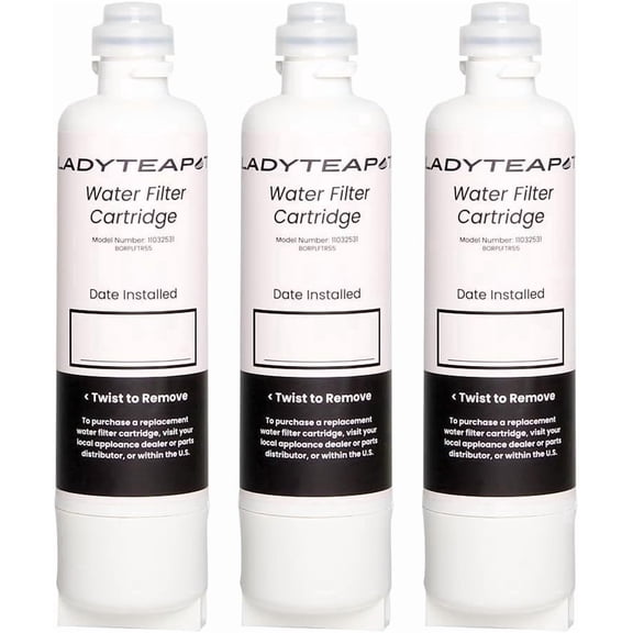 LADYTEAPOT 12033030 Replacement for Bosch® UltraClarity® Pro BORPLFTR50, 11032531 Refrigerator Water Filter, Compatible with 11025825, BORPLFTR55, B36CD50, B22CS50, B36FD50SNS, B36CT80SNS ( 3 Pack )