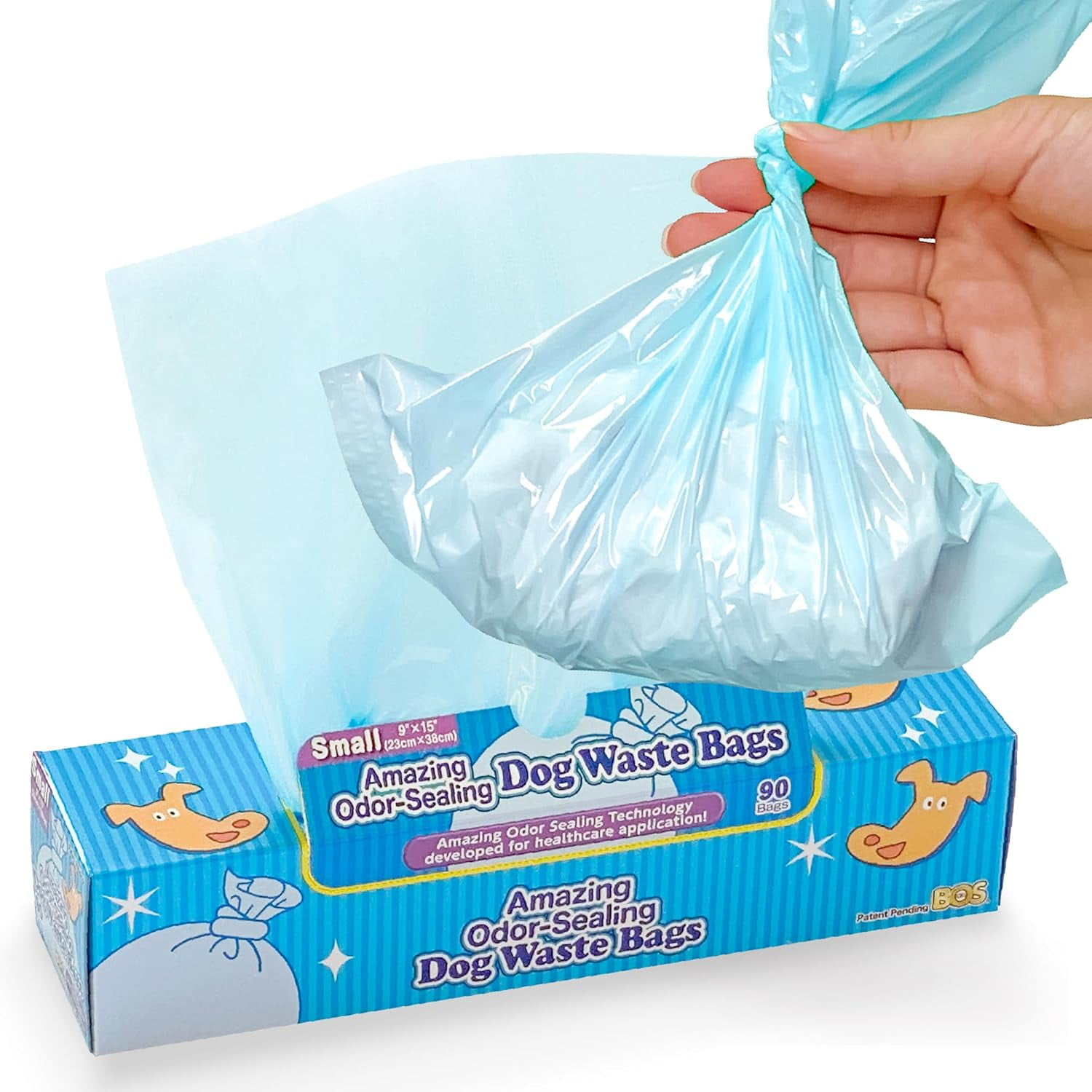 Amazing Odor Sealing Dog Poop Bags - Durable and Unscented [Size: S, Color: Light Blue] (90 Count,Pack of 1) (90 Bags)
