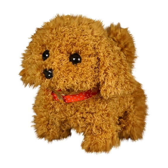 BOSALY 5.9" Interactive Robotic Puppy Pet Plush Toys, Realistic Walking & Barking Electric Dog Toy with Leash, Soft & Huggable Dog Plushies for Company, Sensory Play, Birthday Easter Gifts Choice