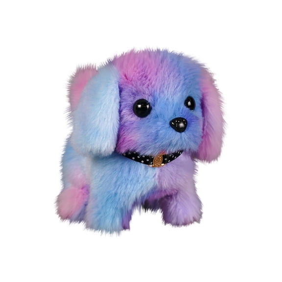 BOSALY 5.9" Interactive Robotic Puppy Pet Plush Toys, Realistic Walking & Barking Electric Dog Toy with Leash, Soft & Huggable Dog Plushies for Company, Sensory Play, Birthday Easter Gifts Choice