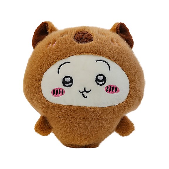 BOSALY Cartoon Chiikawa Plush Toys in Brown Capybara Suit, 9.8" Lovely Character Usagi Stuffed Animals, Soft & Huggable Plushies - Sleeping Companion, Halloween Christmas Gifts & Decors