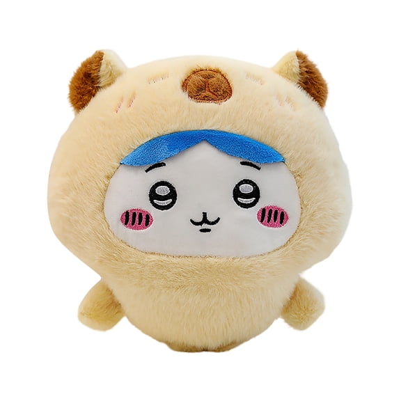BOSALY Cartoon Chiikawa Plush Toys in Yellow Capybara Suit, 9.8" Lovely Character Hachiware Stuffed Animals, Soft & Huggable Plushies - Sleeping Companion, Halloween Christmas Gifts & Decors