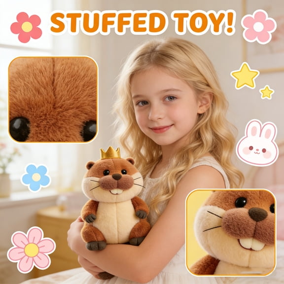 BOSALY Cartoon Hoppers King George Stuffed Animals Dolls - 9.8" Movie Hoppers Plush Toys, Soft & Huggable Plushies, Collectible Home Decors, Perfect Birthday Christmas Gifts