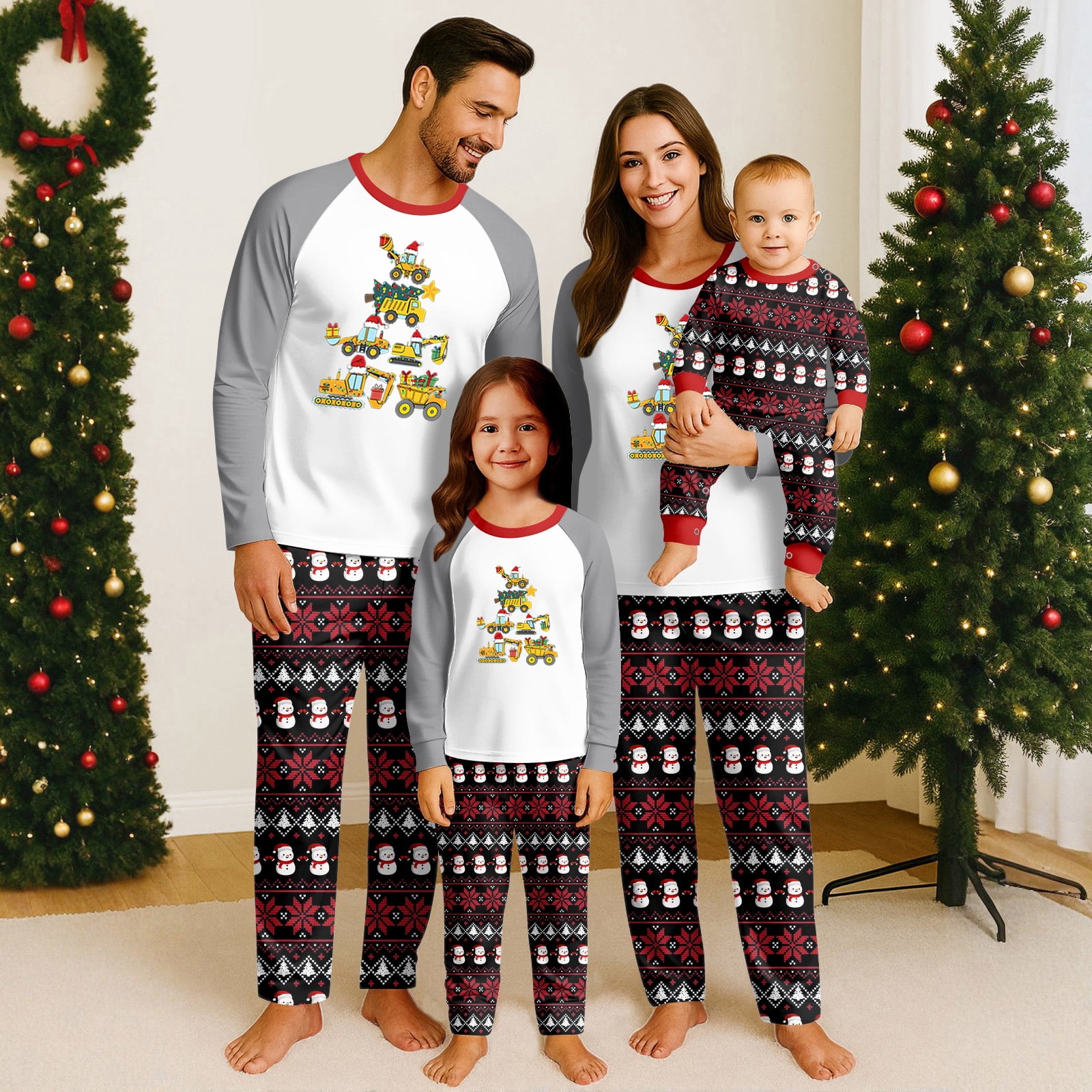 BOSALY Christmas Family Pajamas Matching Sets with Cute Patterns ...