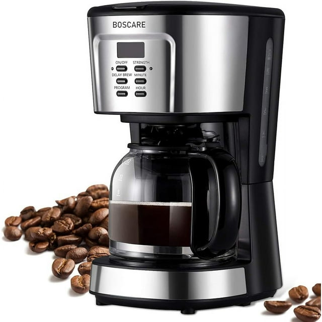 BOSCARE 12Cup Programmable Coffee Maker Drip Coffee Maker, Mini