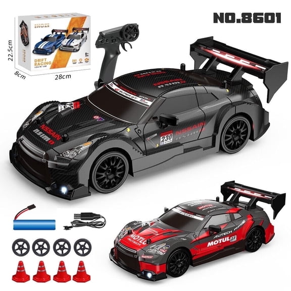 BOSCEAE 30KM/H RC Drift Car 1/24 2.4GHz 4WD Remote Control Sport Racing On-Road Vehicle