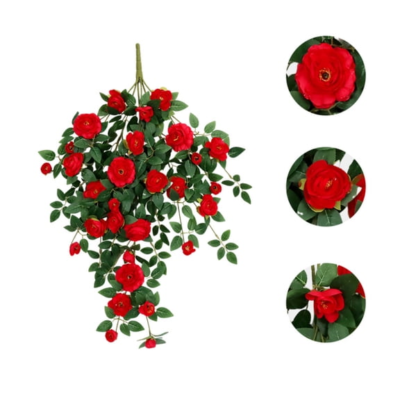 BOSCEAE 3ft (0.9m) Flexible Artificial Vine Garland, Soft Fake Greenery for Tight Space Pipe Covering, Railing Wrap & Shelf Decor, UV Resistant Faux Plant