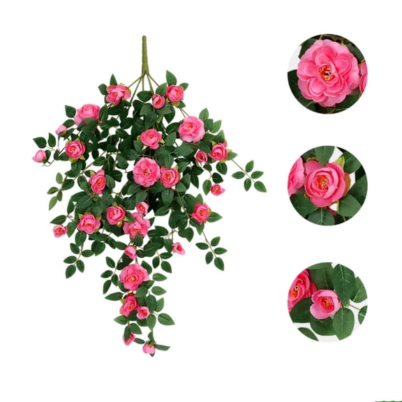 BOSCEAE 3ft (0.9m) Flexible Artificial Vine Garland, Soft Fake Greenery for Tight Space Pipe Covering, Railing Wrap & Shelf Decor, UV Resistant Faux Plant