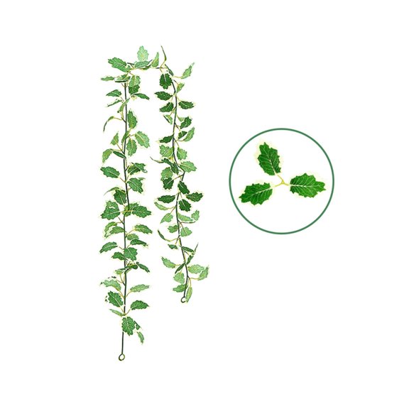 BOSCEAE 5.7ft (1.75m) Realistic Artificial Vine Garland, Lifelike Fake Greenery for Wall & Railing Coverage, Pipe Hiding & Balcony Decor, UV Protected Plant