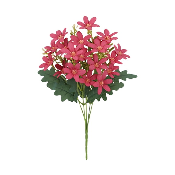 BOSCEAE Artificial Ping Pong Chrysanthemum Bouquet, Hydrangea Style Fake Flowers with Stems for Wedding, Valentine's Day & Table Centerpieces, Faux Plants