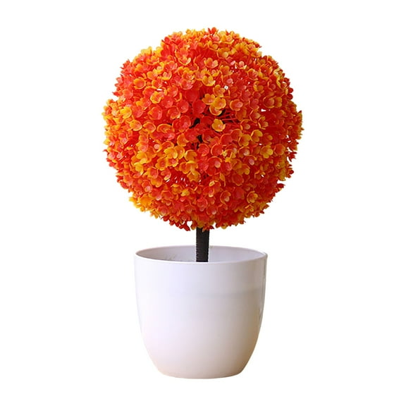 BOSCEAE Cherry Blossom Ball Artificial Plant, Pink Tone Faux Flower for Spring Decor, Simulation Bonsai Accent, Ideal for Romantic & Soft Interior Themes