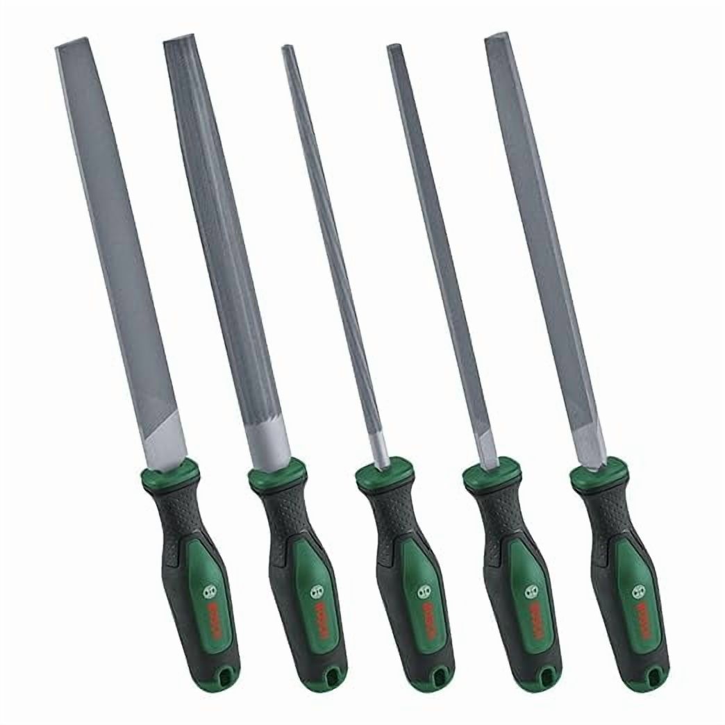 BOSCH 5-Piece File Set 200mm Durable Carbon Steel Files With Ergonomic ...