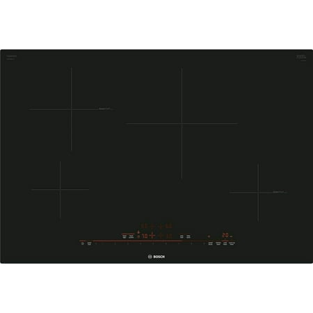 Bosch - 800 Series 30" Built-In Electric Induction Cooktop with 4 elements and HomeConnect, Frameless - Black