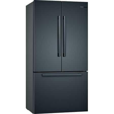 Bosch - 800 Series 21 Cu. Ft. French Door Counter-Depth Smart Refrigerator - Black Stainless Steel