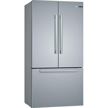 Bosch - 800 Series 21 Cu. Ft. French Door Counter-Depth Smart Refrigerator - Stainless Steel