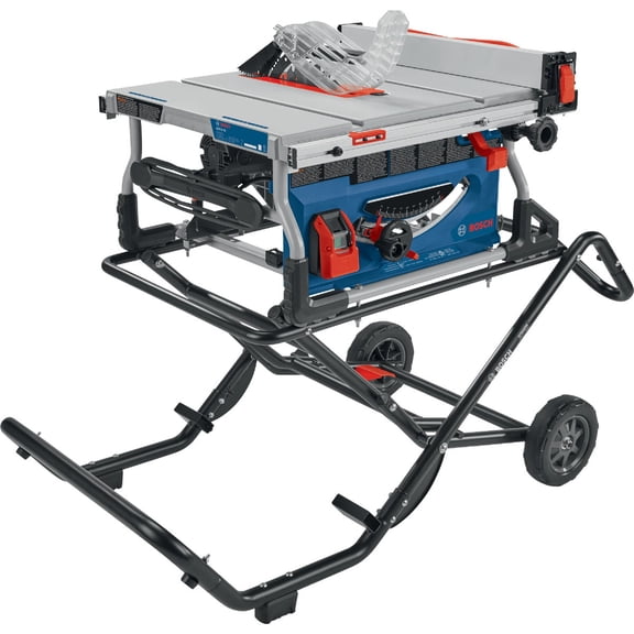 BOSCH GTS15-10 10 Inch Portable Jobsite Table Saw with Gravity-Rise Wheeled Stand, 15 Amp, 32-1/8 Inch Rip Capacity, 4 HP