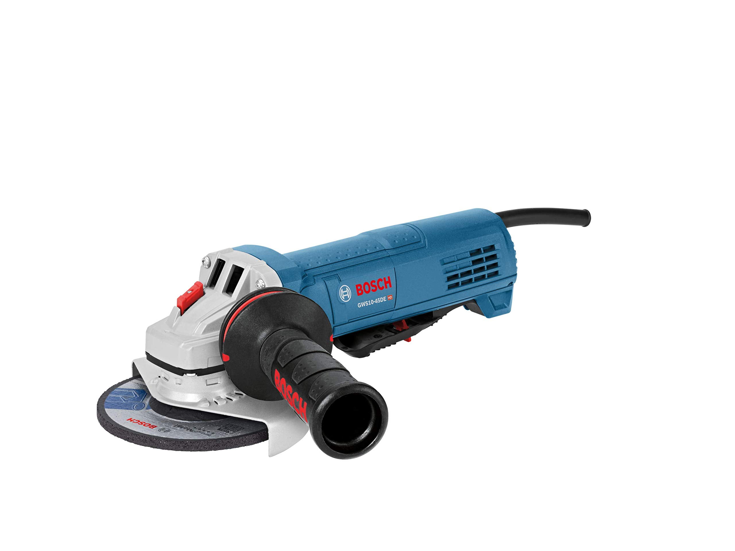 BOSCH GWS10-45DE 4-1/2 In. Ergonomic Angle Grinder with No Lock-On Paddle Switch