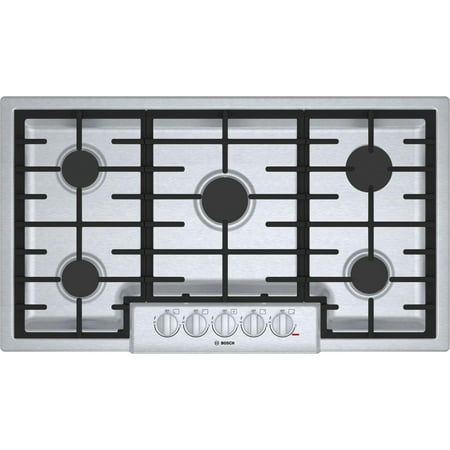 Bosch - 800 Series 36" Built-In Gas Cooktop with 5 burners and OptiSim - Stainless Steel