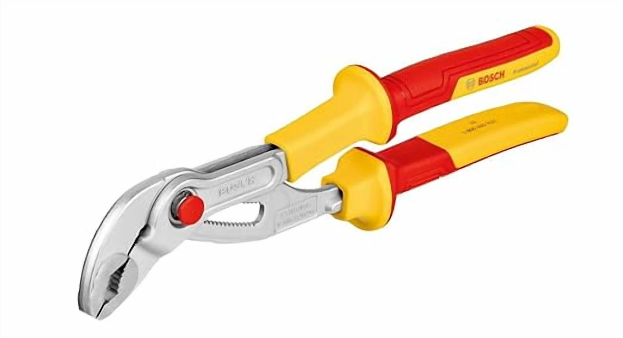BOSCH Professional VDE Parrot Pliers 250mm (10") Length with TPU Insulation, Certified for up to 1000V, Enhanced Grip for Safety