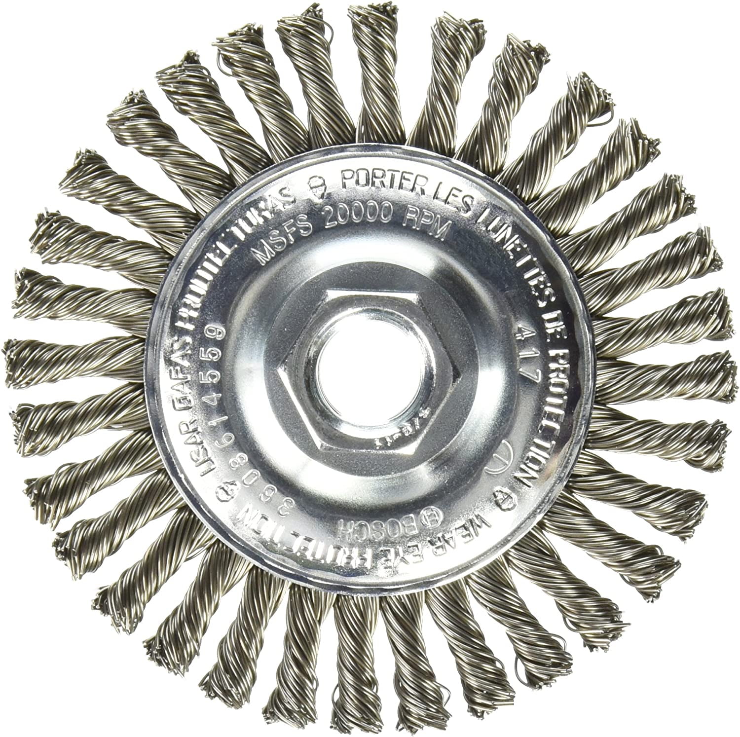 4 Stringer Bead Knotted Wire Wheel Carbon Steel