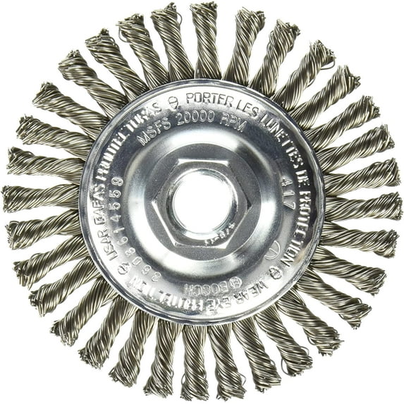 4 Stringer Bead Knotted Wire Wheel Carbon Steel