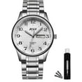 thumbnail image 1 of BOSCK Analog Mens Watch,40mm Easy Read Stainless Steel Business Watch for Men, Men's Wrist Watches, 1 of 6