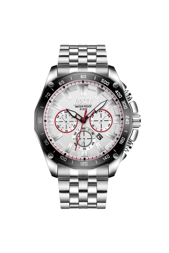 Quartz Mens Watch,42mm (1.65 inches) Easy Read Day Stainless Steel Business Watch for Men,30M Waterproof Sports Mens Wrist Watches