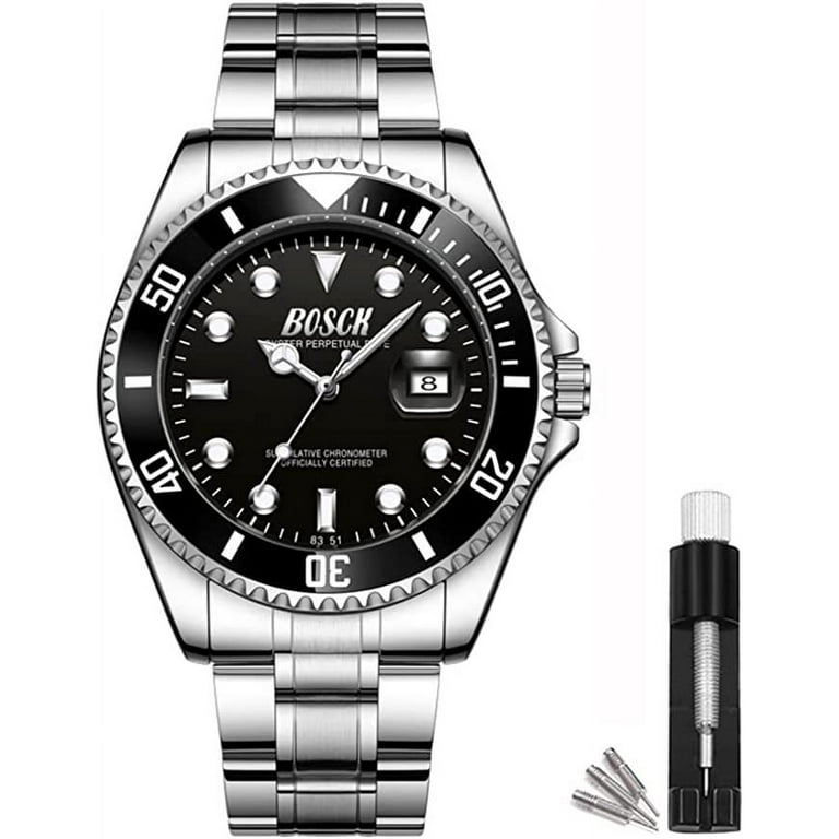 BOSCK Watches for Men,Analog Mens Watch 42mm Large Face Easy Read