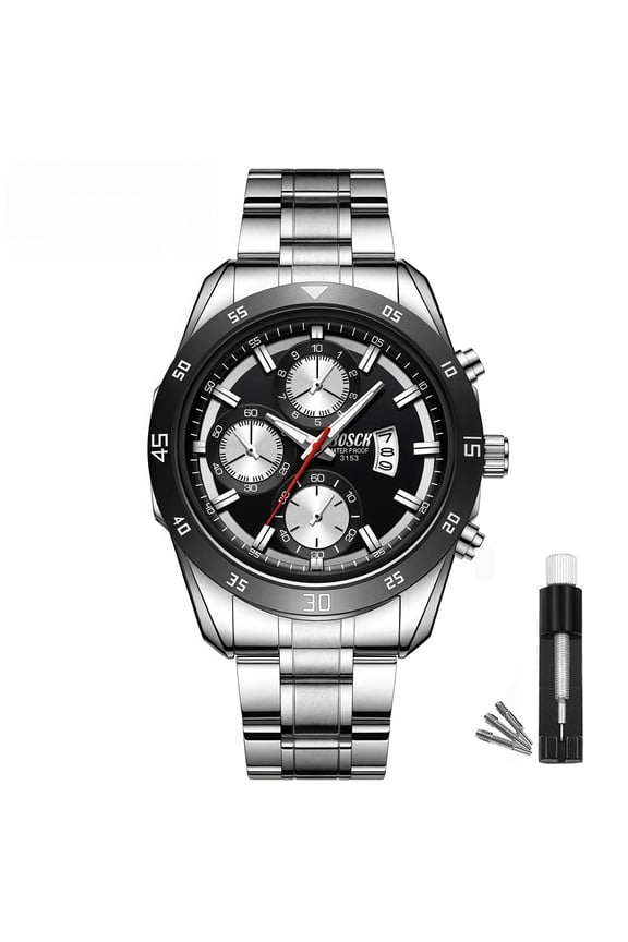 Watches for Men, Easy Read Stainless Steel Business Watch