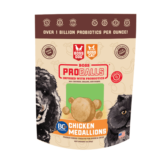 Boss Nation, Freeze Dried Dog & Cat Treats, Chicken Flavor, 3oz