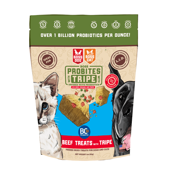 Boss Dog & Cat Freeze Dried Tripe Probites W/ Probiotics Beef