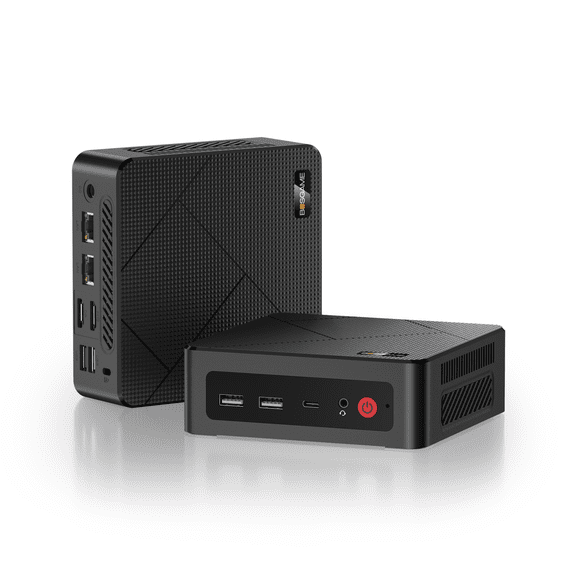 BOSGAME E4 Air Mini PC AMD Ryzen 5 3500U (Up to 3.7GHz), 8GB RAM 256GB SSD, Triple 4K Display, Dual Gigabit Ethernet, Wi-Fi 5, Bluetooth 5.0, USB-C, DP, Windows 11 Pro