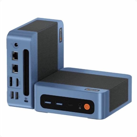 BOSGAME E5 Home and Office Desktop Computer, AMD Ryzen 3 5300U Processor (4C/8T, Up to 3.8GHz), 8GB DDR4 2666MHz 256GB SATA SSD, Dual 2.5G LAN, Triple 4K Display, Wi-Fi 5 & BT 5.0,mini PC