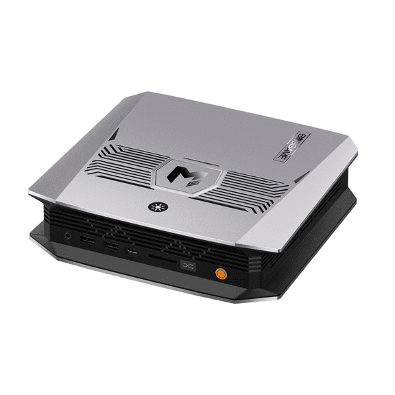 BOSGAME M5 Al Mini PC Workstation, AMD Ryzen Al Max+ 395(up to 5.1GHz )(16-Core), 128GB LPDDR5X RAM, 2TB PCle 4.0 M.2SSD, Radeon 8060S Graphics, USB4, Wi-Fi7, 2.5GbE LAN