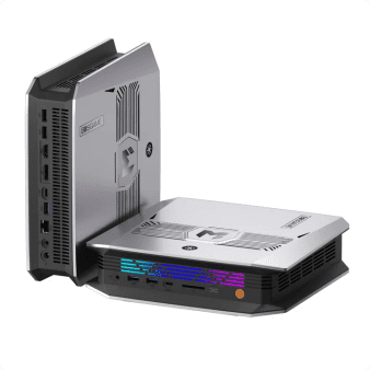 BOSGAME M5 Al Mini PC Workstation, AMD Ryzen Al Max+ 395(up to 5.1GHz )(16-Core), 128GB LPDDR5X RAM, 2TB PCle 4.0 M.2SSD, Radeon 8060S Graphics, USB4, Wi-Fi7, 2.5GbE LAN