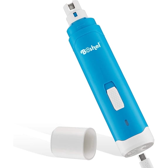 BOSHEL Rechargeable Quiet Dog Nail Grinder with Diamond Bit, Portable Canine Paw File