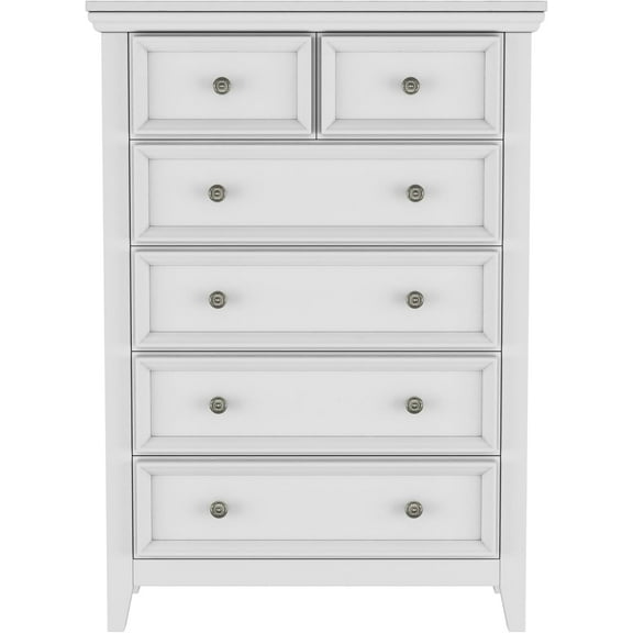 BOSHIRO Dresser for Bedroom, 6 Drawer Wood Chest of Drawers, Storage Dressers Clothes Organizer for Closet, Living Room, Dining Room