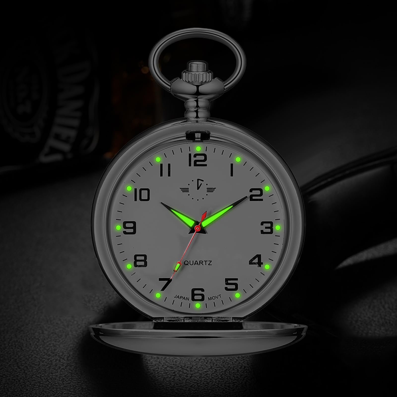 BOSHIYA Smooth Quartz Pocket For Men Classic Arabic Digital