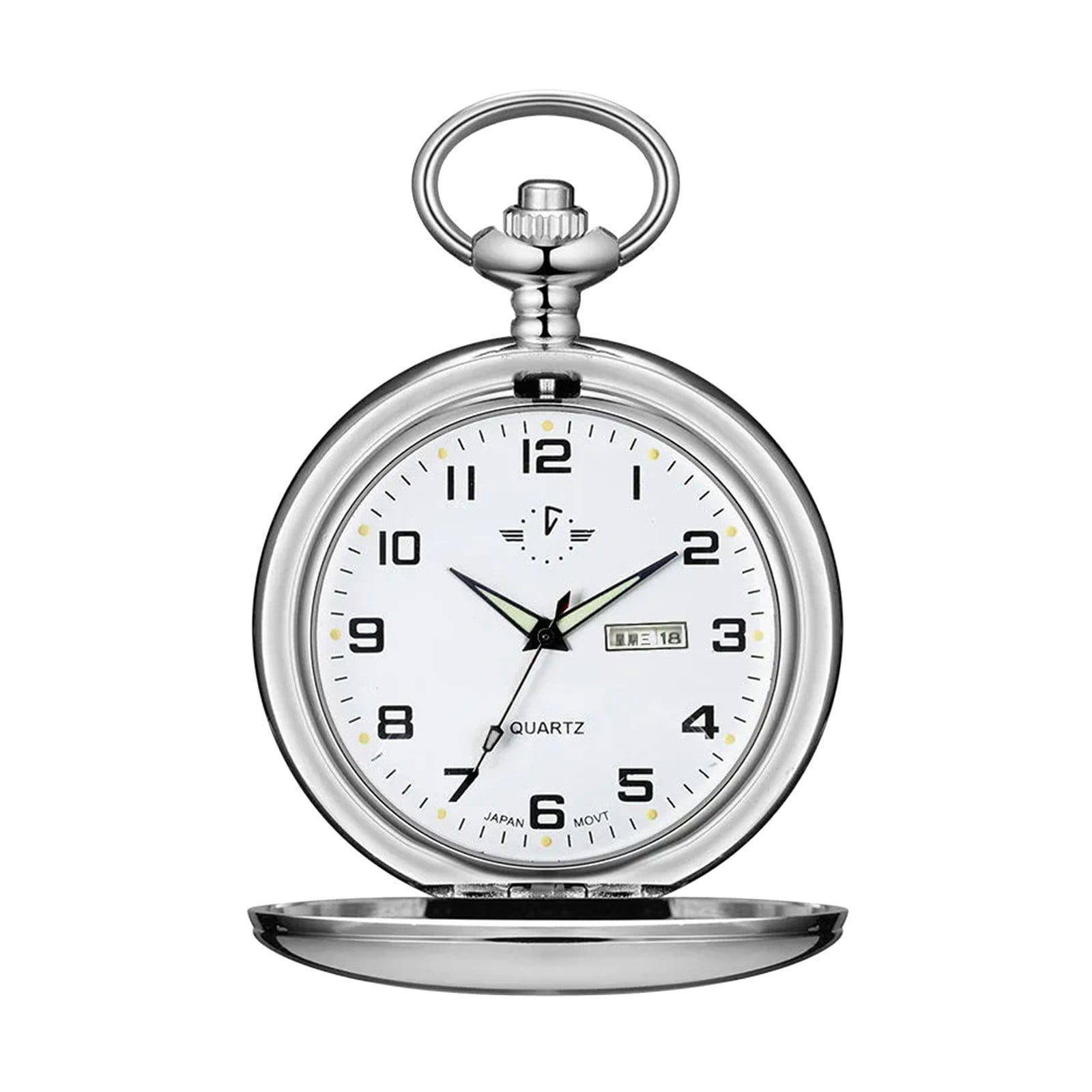 BOSHIYA Smooth Quartz Pocket For Men Classic Arabic Digital Luminous