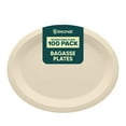 thumbnail image 1 of BOSNAL 10 Inch Oval Bagasse Plates (100 Pack) – Compostable, Biodegradable & Eco-Friendly Disposable Dinner Plates for Parties, Events & Catering, 1 of 7